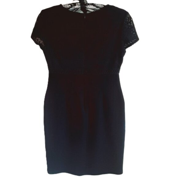 Maggy London Black & Lace Sheath Dress 6P - Picture 8 of 10